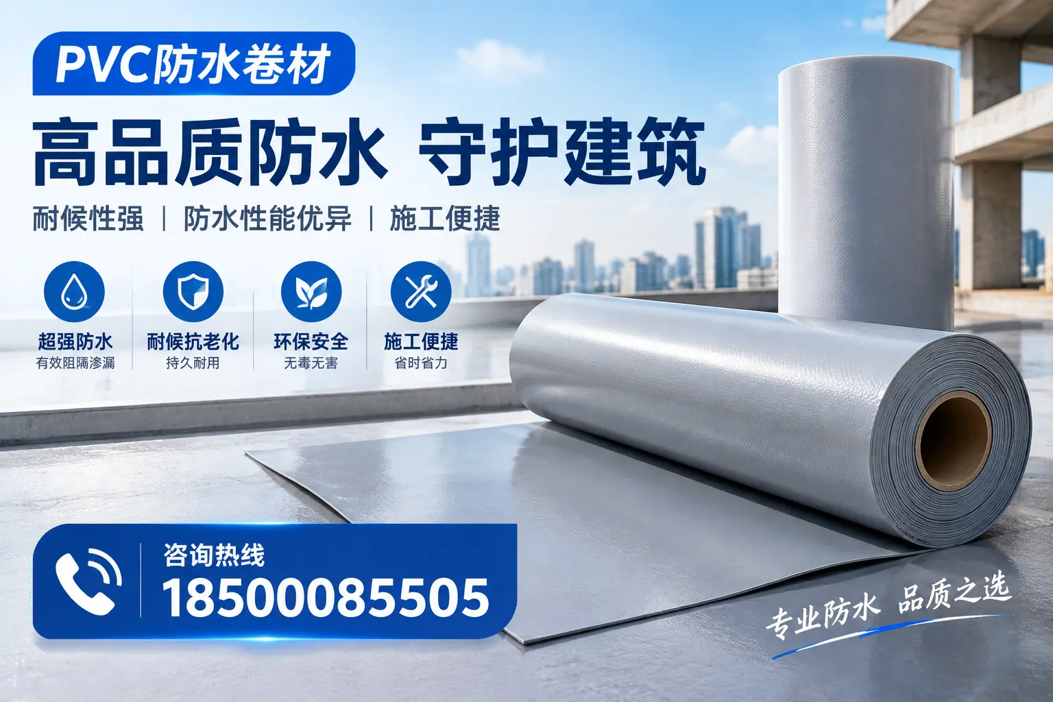 PVC防水卷材的防水效果评测，适合潜江的科学依据